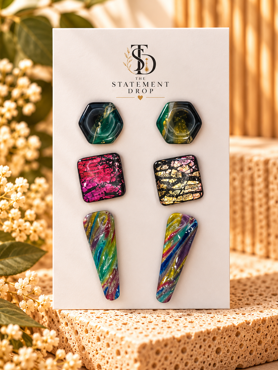 Trio of Studs. A little different. A little Bold. Completely unique.