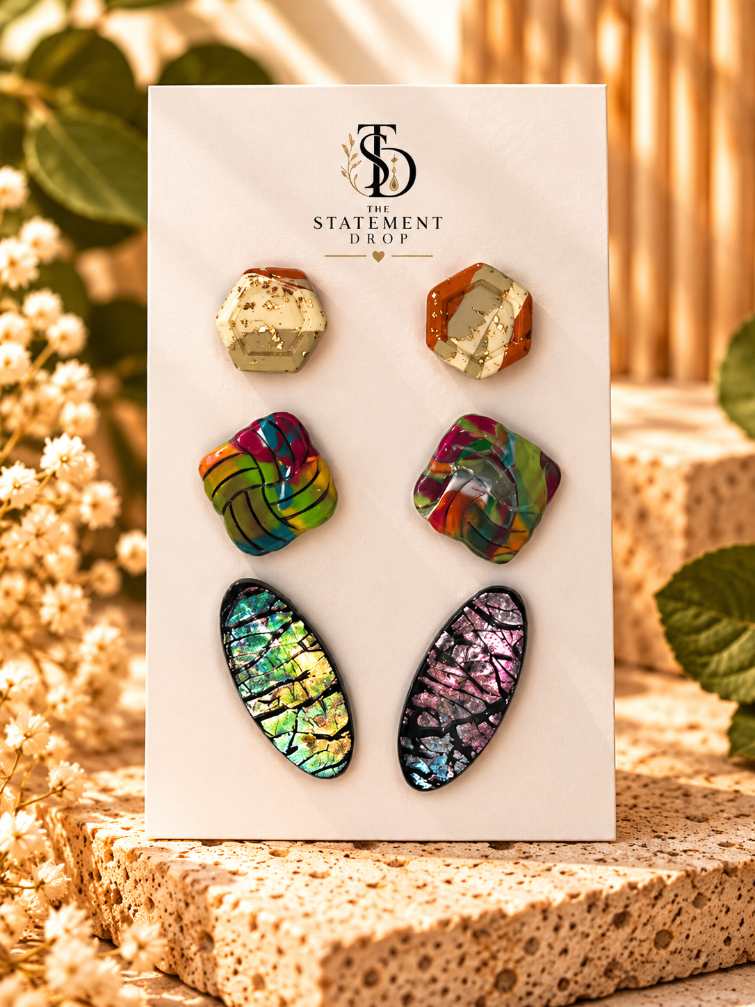 Trio of Studs. A little different. A little bold. Completely unique.