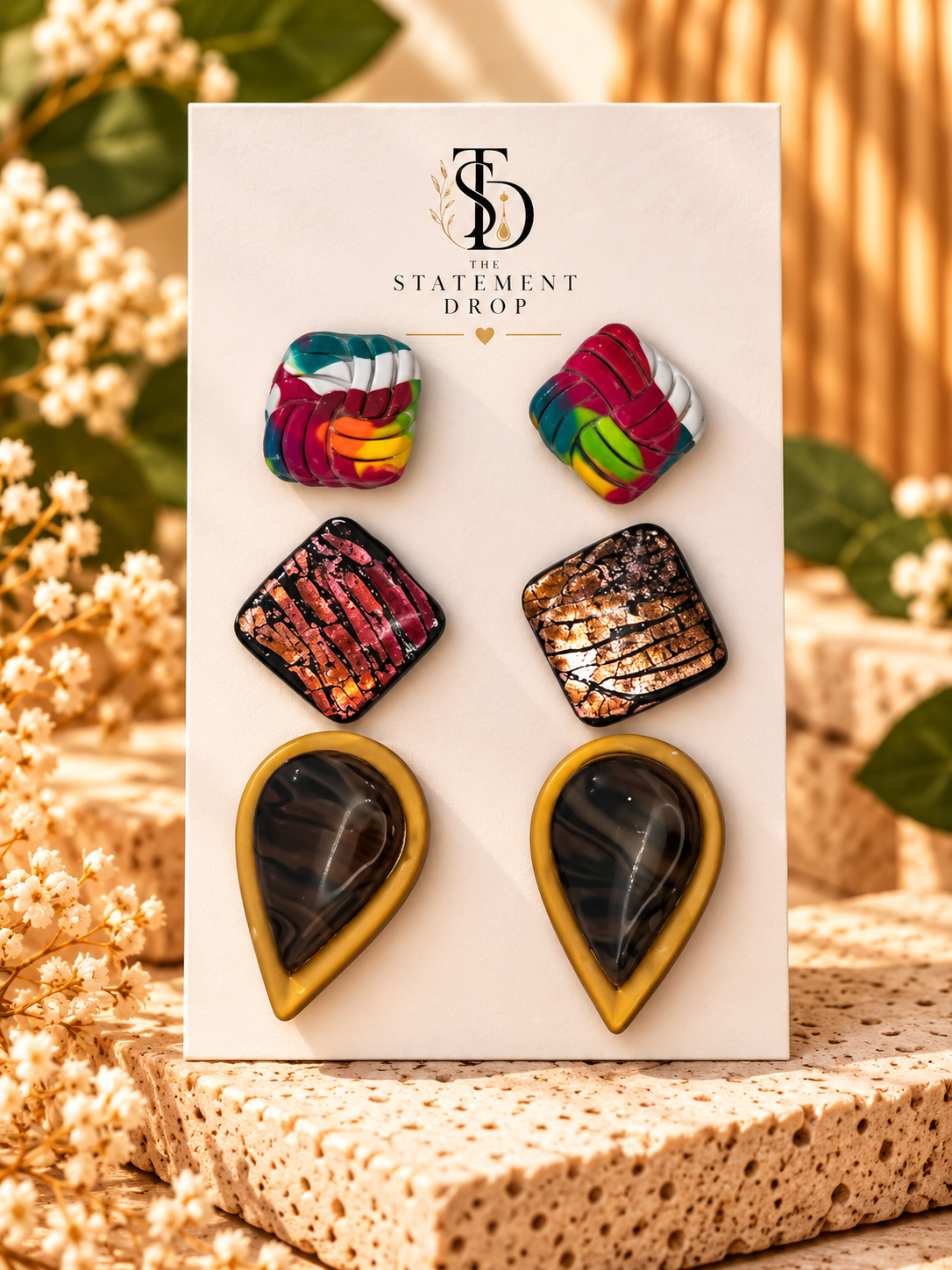 Trio of Studs. A little different. A little bold. Completely unique.
