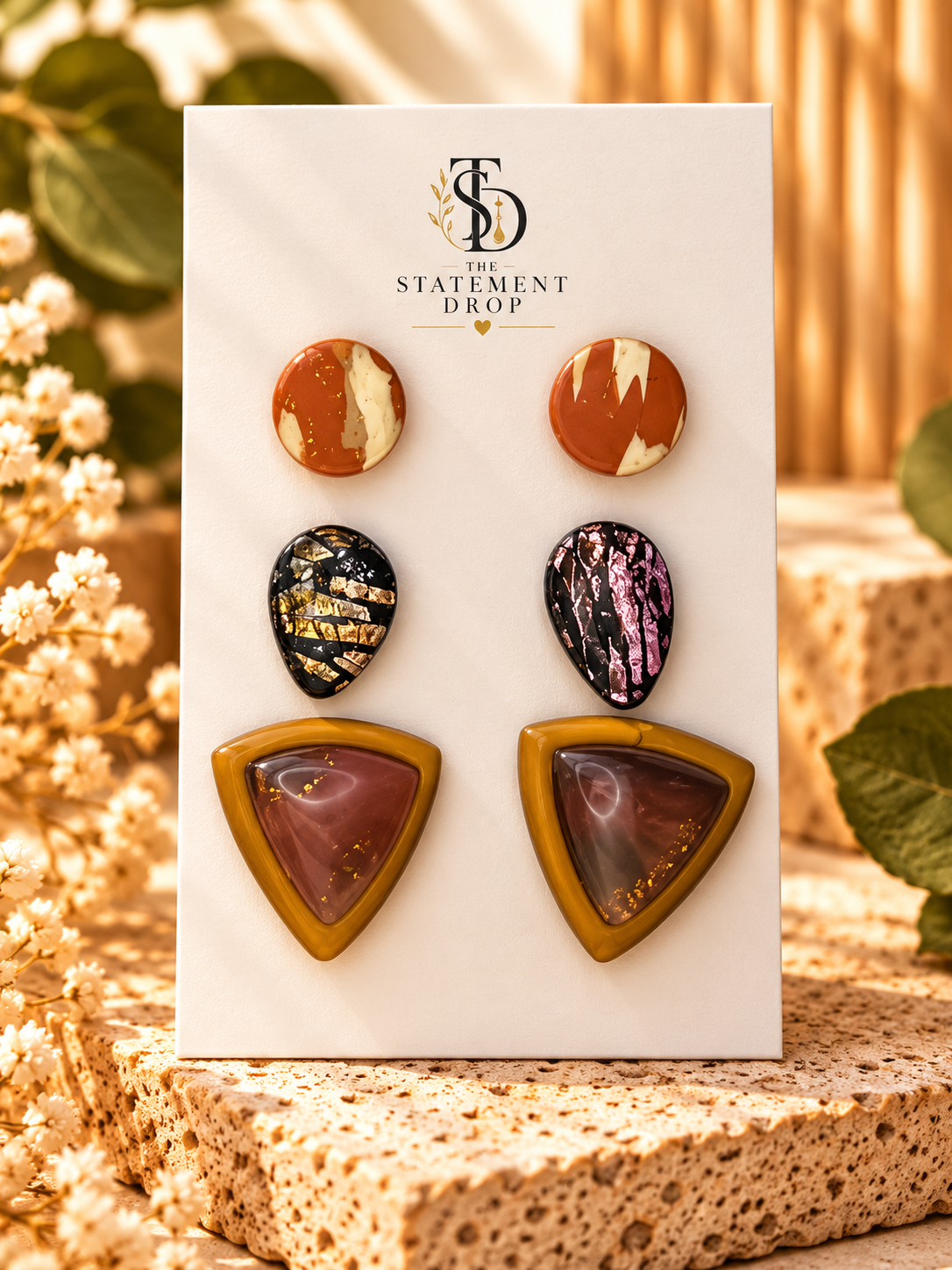 Trio of Studs. A little different. A little bold. Completely unique.
