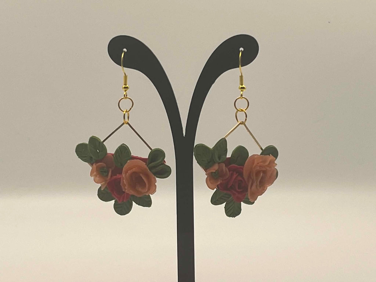 Handcrafted Rose Earrings 🌹✨