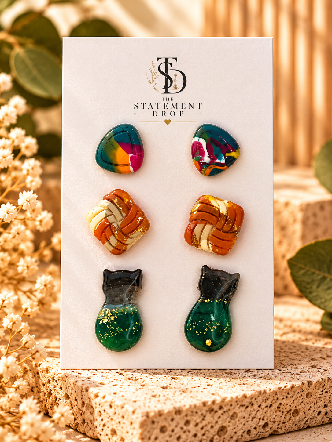 Trio of Studs - A little different, a little bold. Completely unique.