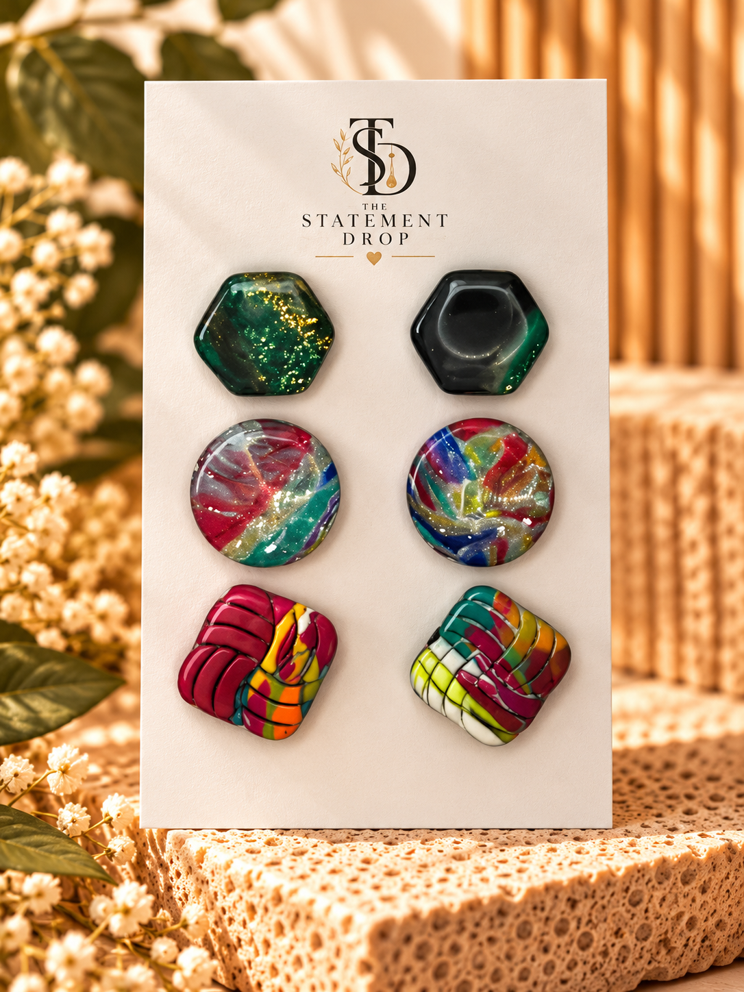 Trio of Studs. A little different. A little bold. Completely unique.