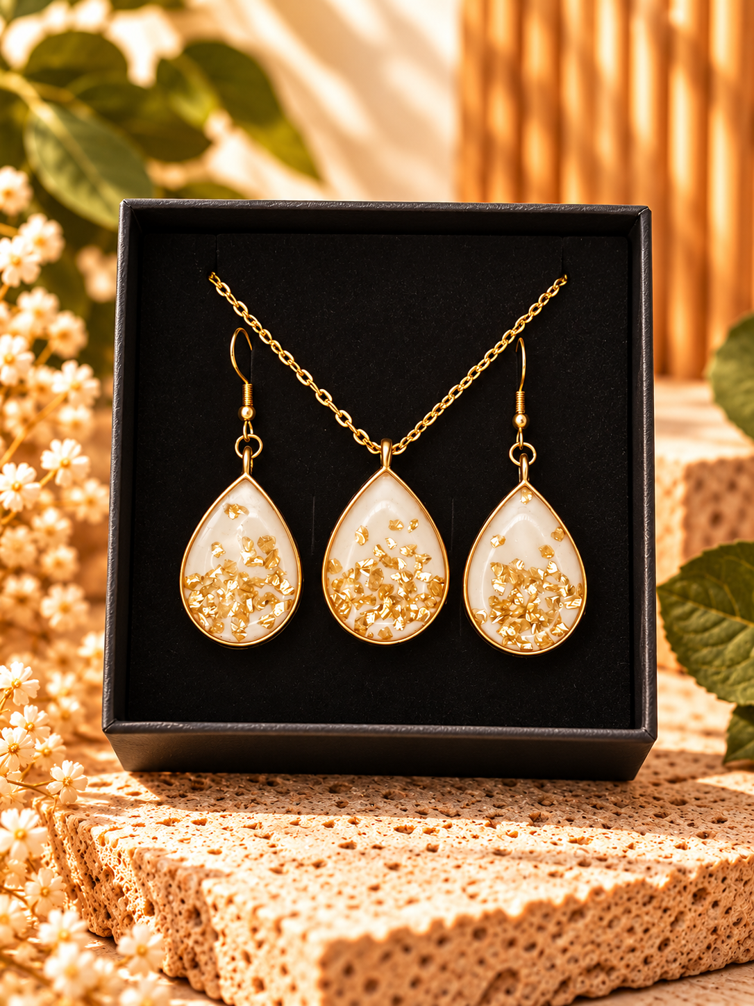 Golden Elegance Statement Set