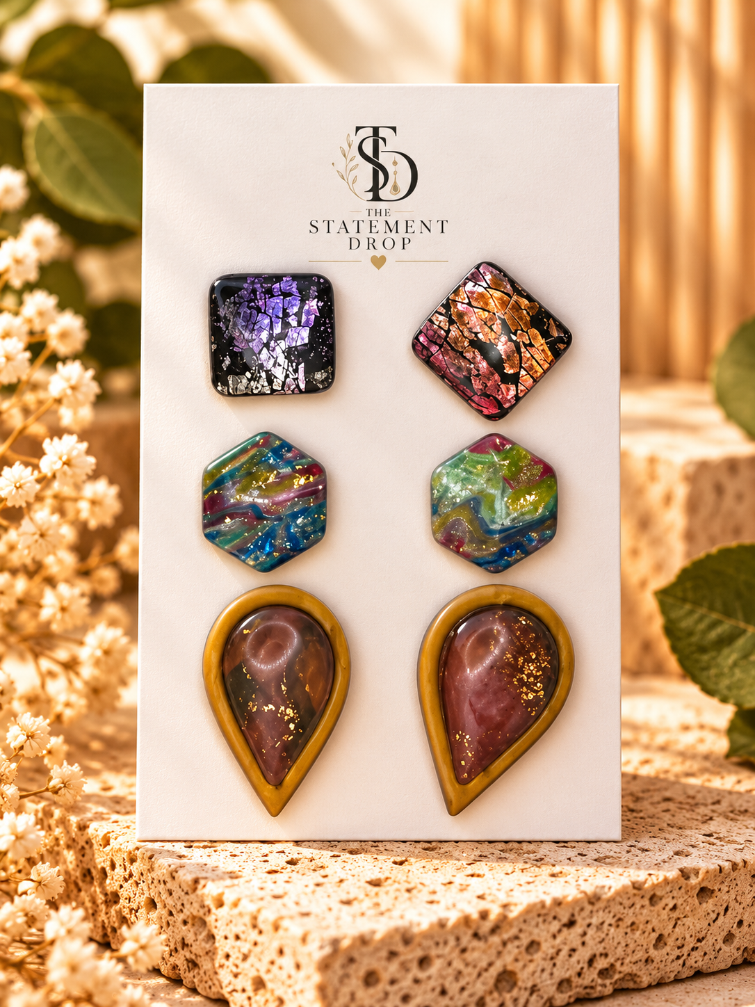 Trio of Studs. A little different. A little bold. Completely unique.