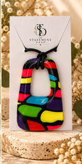 Electric Vibes | Bold Multicoloured Handmade Statement Necklace
