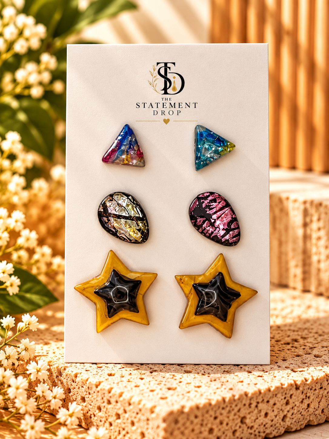Trio of Studs. A little different. A little bold. Completely unique.