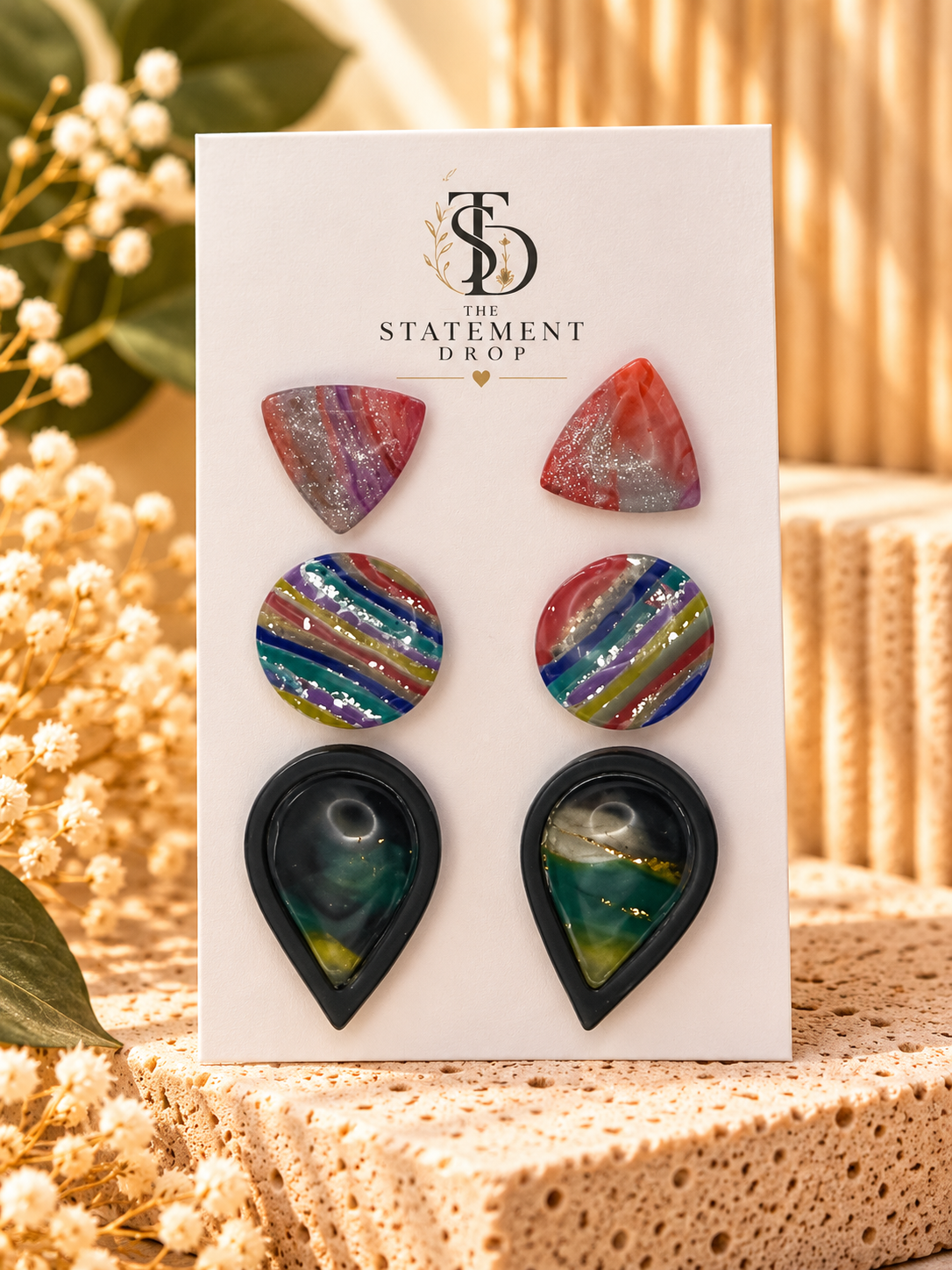 Trio of Studs - 💖 A little different. A little bold. Completely unique.