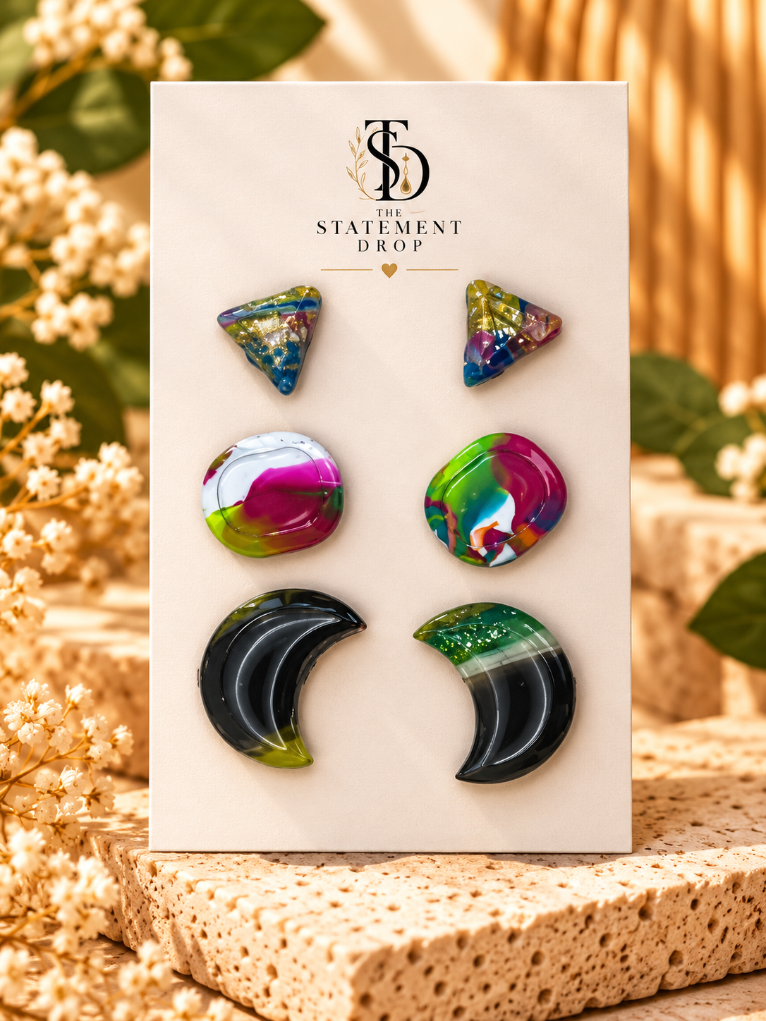 Trio of Studs. A little different. A little bold. Completely unique.